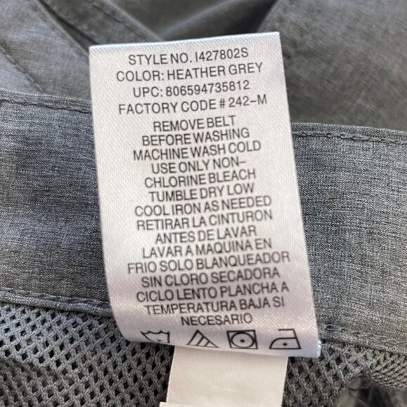 Iron Co Mens 38 Gray Cargo Shorts Zip Pockets Utility Belt Outdoor Summer Wear - Picture 12 of 15